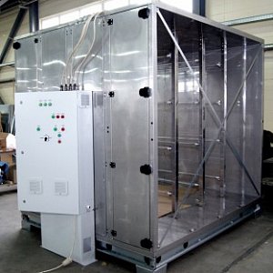 Секции обеззараживания воздуха для вентиляционных установок до 50 000 м3/час.